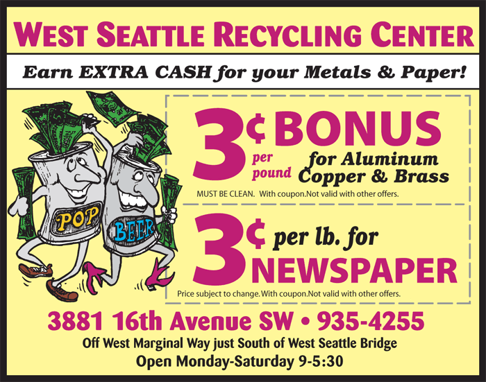 Recycling Coupon at West Seattle Recycling